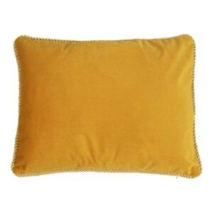 Zlatý sametový polštář s pleteným lemem - 35*45*10cm Mars & More