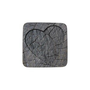 6ks šedé korkové prostírání srdce ve stromu Hearts grey - 10*10*0,4cm Mars & More