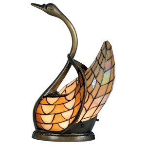 Dekorativní lampa Tiffany labuť - 30*20*45 cm 1x E14 / Max 40W