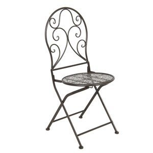 Hnědá kovová vintage židle s patinou ( 2 ks ) - 40*40*93 cm Clayre & Eef