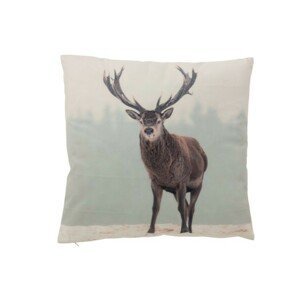 Sametový polštář s jelenem Deer - 45*45 cm J-Line by Jolipa