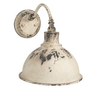 Nástěnná vintage bílá retro lampa Helene - 43*28*31 cm Clayre & Eef
