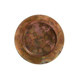 Dekorační servírovací talíř Copper Antique - Ø 36*1,5 cm J-Line by Jolipa