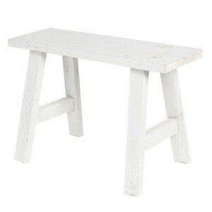 Bílá dekorační stolička ze dřeva Quinton - 40*14*27 cm Clayre & Eef