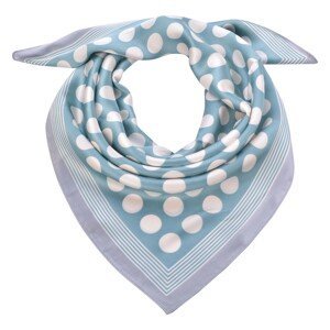 Modrý šátek s bílými puntíky a proužky - 70*70 cm Clayre & Eef