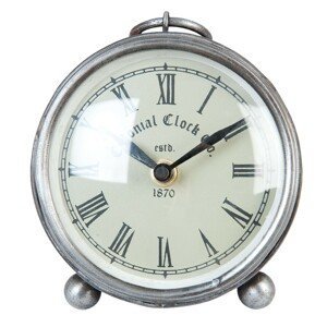 Stříbrné vintage hodiny Colonial Clock – Ø 11*5 cm / 1*AA Clayre & Eef