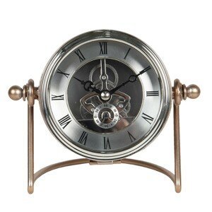 Měděné stolní hodiny s římskými číslicemi - 15*8*12 cm / 1*AA Clayre & Eef