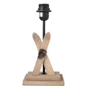 Základna k lampě na dřevěném podstavci s lyžemi - 15*10*29 cm E27/max 1*40W Clayre & Eef
