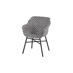 Jídelní židle Delphine s hliníkovou podnoží ,white-black HN53594008
