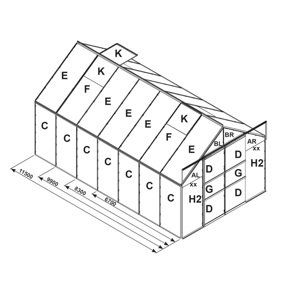 Náhradní prosklení pro skleník VITAVIA URANUS 6700 PC 4 mm LG2537