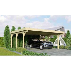 carport KARIBU CLASSIC 1A 61588 ocelové střešní plechy LG3360