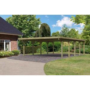 carport KARIBU CLASSIC 3A 61978 ocelové střešní plechy LG3366