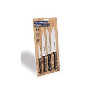 Set kuchyňských nožů Polywood 4ks, hnědá/blister OT21199/981