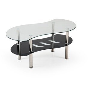 Konferenční stolek RAU, kov/sklo