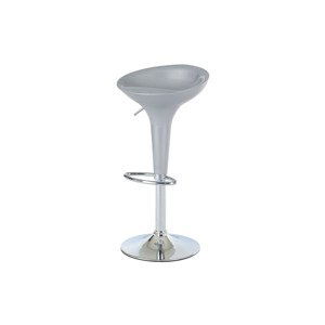 Barová židle stříbrná/plast chrom AUB-9002 SIL