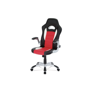 Kancelářská židle KA-N240 RED, PU černo-červená