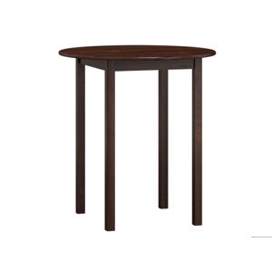 Stůl DASHEN 3, průměr 50 cm, masiv borovice, moření ořech