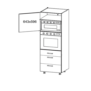 HAMPER vysoká skříň DPS60/207 SMARTBOX, korpus congo, dvířka dub sanremo světlý