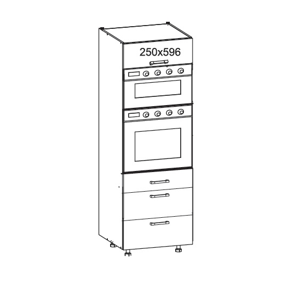 PESEN 2 vysoká skříň DPS60/207 SMARTBOX O, korpus bílá alpská, dvířka dub sonoma hnědý