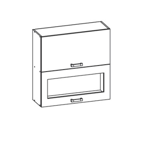 PESEN 2 horní skříňka G2O 60/72, korpus bílá alpská, dvířka dub sonoma