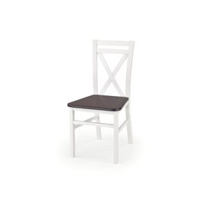 Jídelní židle DARIUSZ 2, bílá/ořech tmavý