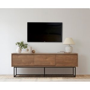 TV stolek BRAIDEN 140 cm, vlašský ořech/černá