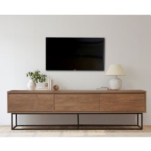 TV stolek BRAIDEN 180 cm, vlašský ořech/černá