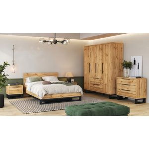 Ložnice SIGUNI s postelí 160x200 cm, dub wotan