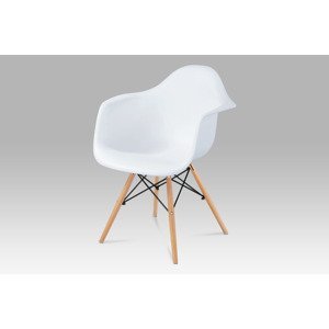 Jídelní židle CT-719 WT1, plast bílý / natural