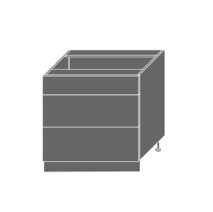 PLATINUM, skříňka dolní D3m 80, korpus: bílý, barva: black stripes