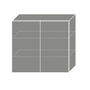 PLATINUM, skříňka horní W3 80, korpus: bílý, barva: black stripes