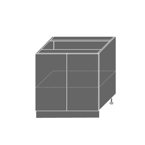 PLATINUM, skříňka dolní D11 80, korpus: bílý, barva: black stripes