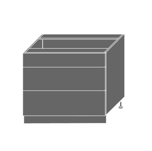 PLATINUM, skříňka dolní D3m 90, korpus: grey, barva: black stripes