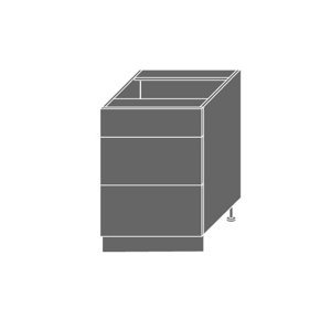 PLATINUM, skříňka dolní D3m 60, korpus: grey, barva: black