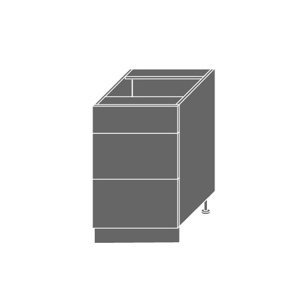 PLATINUM, skříňka dolní D3m 50, korpus: grey, barva: black