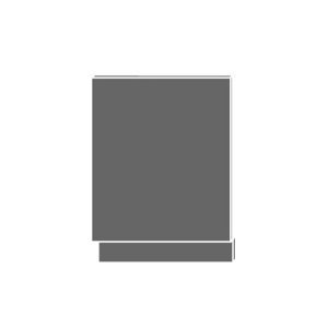PLATINUM, dvířka pro vestavby ZM-60, sokl grey, barva: black