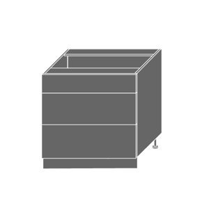 SHAULA, skříňka dolní D3m 80, korpus: grey, barva: black