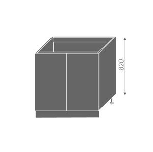 SHAULA, skříňka dolní dřezová D8z 80, korpus: grey, barva: black