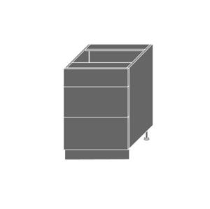 PLATINUM, skříňka dolní D3m 60, korpus: grey, barva: black stripes