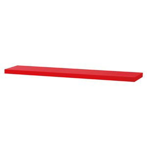 Nástěnná polička P-002 RED, 120cm, barva červená - vysoký lesk