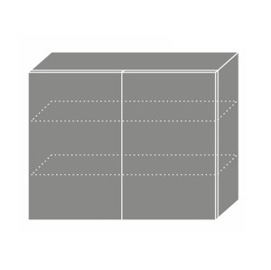 PLATINUM, skříňka horní W3 90, korpus: grey, barva: black stripes