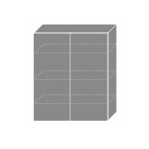 TITANIUM, skříňka horní W4 80, korpus: grey, barva: fino černé