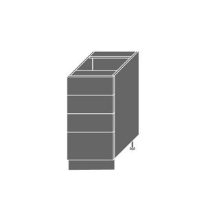TITANIUM, skříňka dolní D4m 40, korpus: grey, barva: fino černé