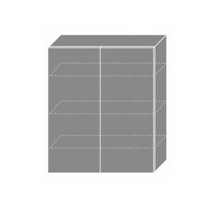 TITANIUM, skříňka horní W4 80, korpus: grey, barva: fino bílé