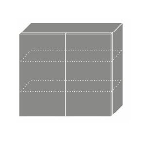 TITANIUM, horní skříňka W3 80, korpus: bílý, barva: fino černé