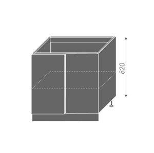 QUANTUM, skříňka dolní rohová D13 U, white mat/bílá