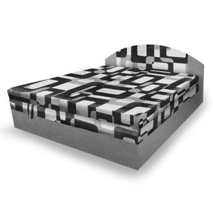 Polohovací čalouněná postel RUDY 160x200 cm, šedá látka