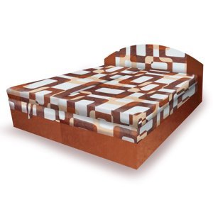 Polohovací čalouněná postel VESNA 160x200 cm, hnědá látka