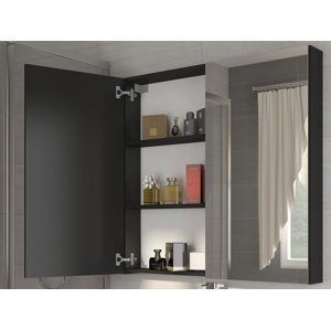 Koupelnová skříňka KINPOLA 100 cm, černá, 5 let záruka