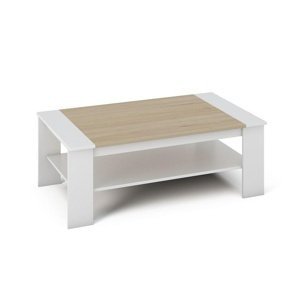 BAKER konferenční stolek, bílá/dub sonoma